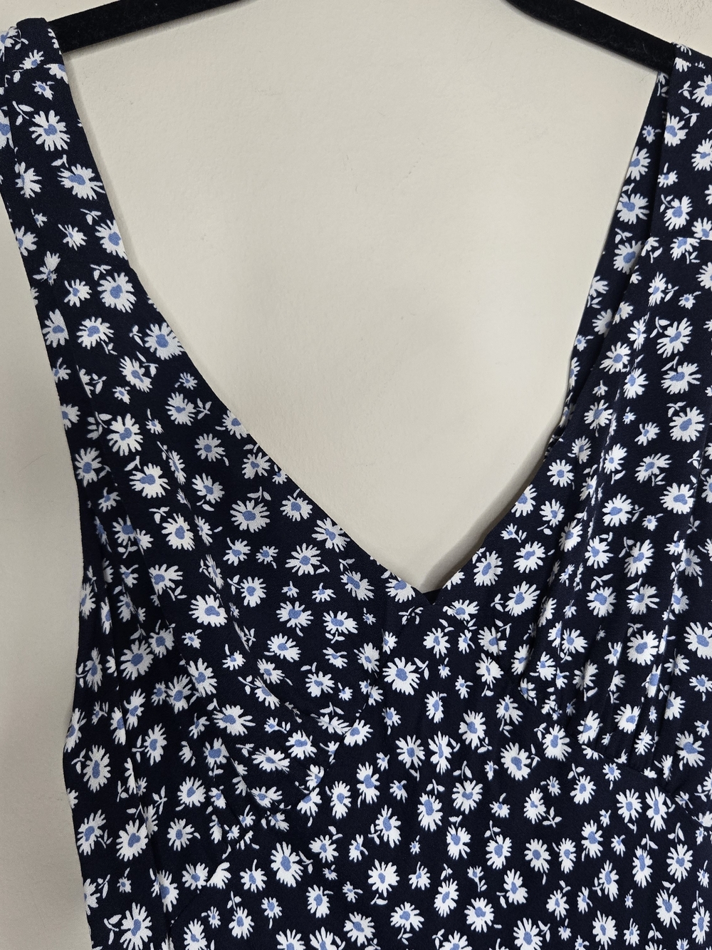 Reformation Beauden Floral Midi Dress Navy Daisy Sleeveless Size Large - Picture 9 of 11